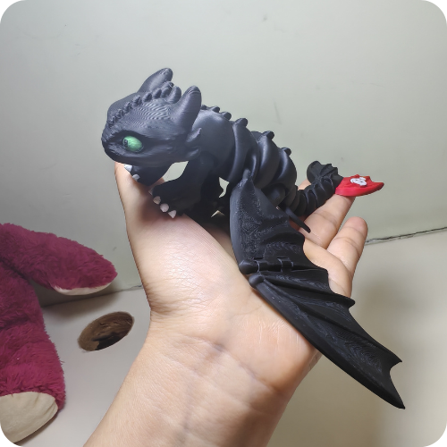 Dragão Banguela Colecionável (20cm) |  Premium Pintada à Mão