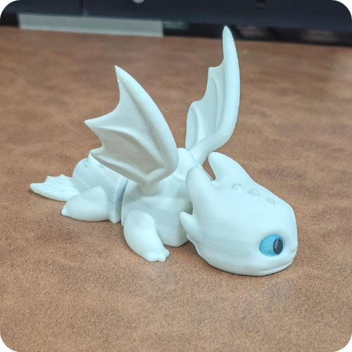Fúria da Luz (10cm) - Como Treinar Seu Dragão | Impressão 3D Pintada à Mão